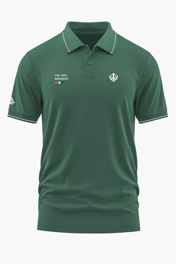 SIKH_REGT._PRIDEPOLO_T-SHIRT_-_Green,_XXL