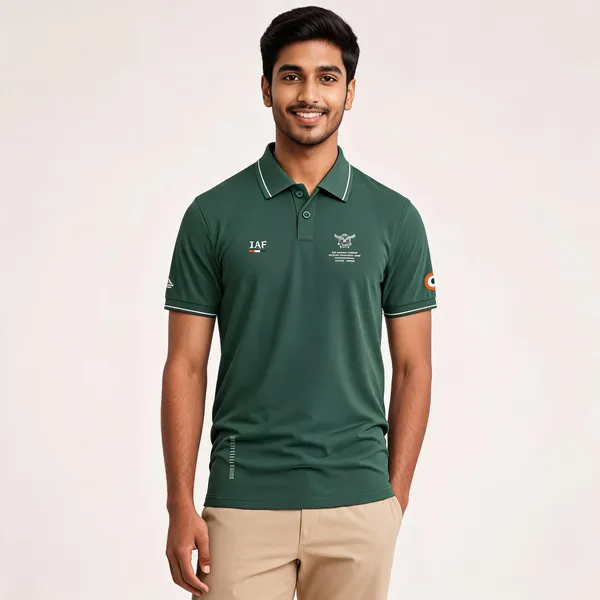 Green_Cotton_Regular_Fit_Air_Defence_Command_Polo_T-Shirt_For_Men
