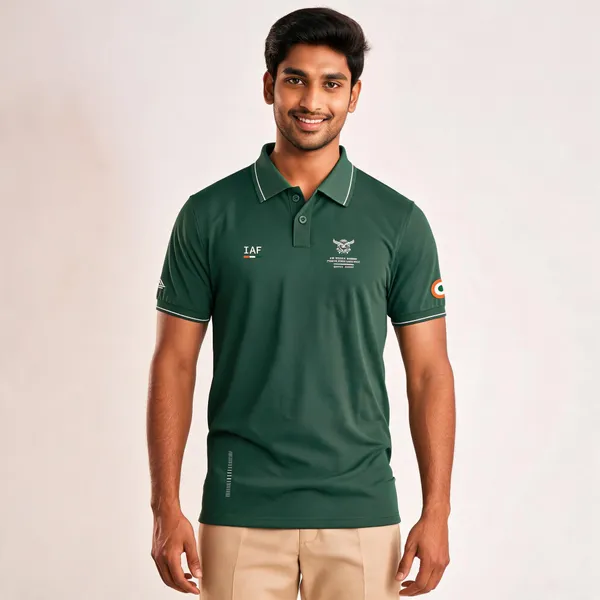 Green_Cotton_Regular_Fit_Air_Defence_Command_Polo_T-Shirt_For_Men