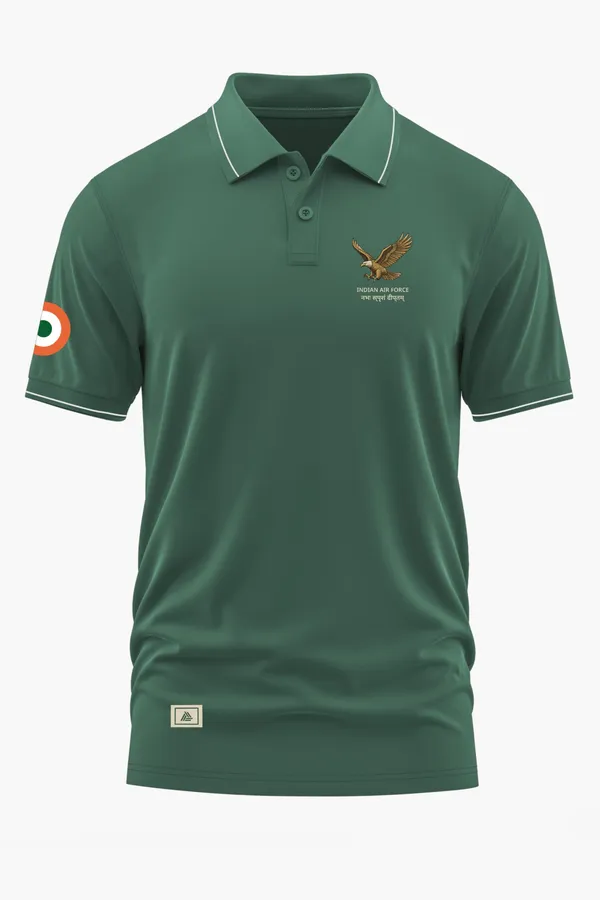 IAF_WINGS_OF_HONOUR_POLO_T-SHIRT_-_Green,_XXL