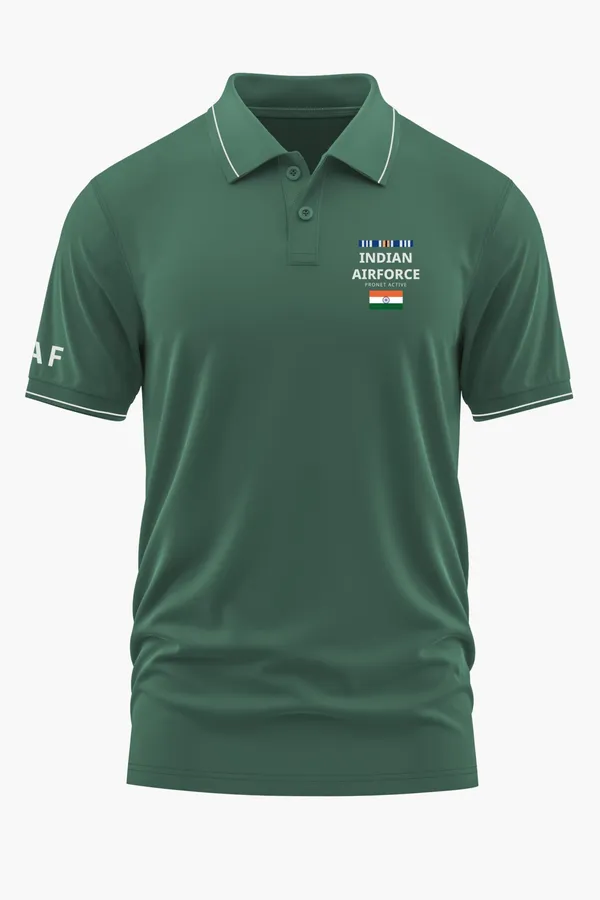 INDIAN_AIRFORCE_HONOR_BADGE_POLO_T-SHIRT_-_Green,_XXL