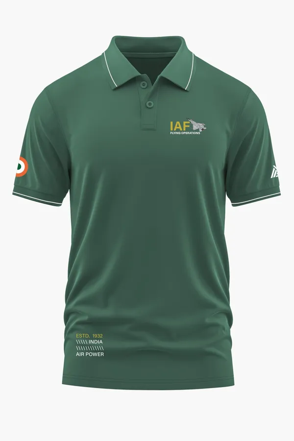 IAF_FLYING_OPERATIONS_POLO_T-SHIRT_-_Green,_XXL