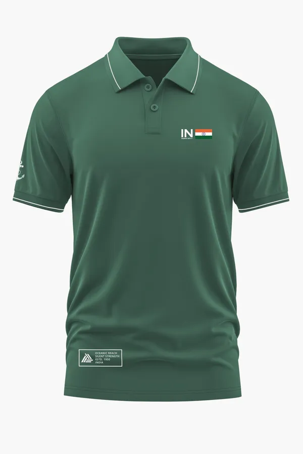 INDIAN_NAVY_CORE_POLO_T-SHIRT_-_Green,_XXL