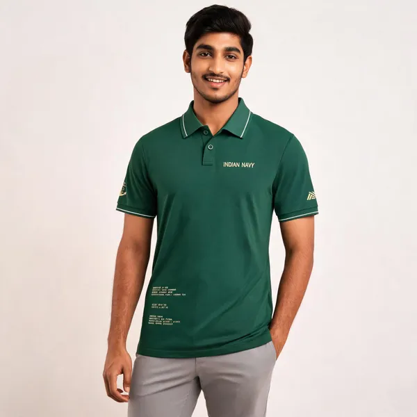 Green_Cotton_Blend_Regular_Fit_Indian_Navy_Polo_T-Shirt_For_Men