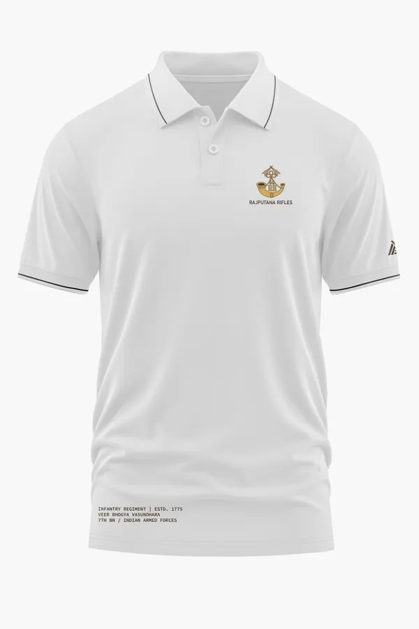 RAJPUTANA_RIFLES_REGIMENTAL_POLO_T-SHIRT_-_White,_XXL