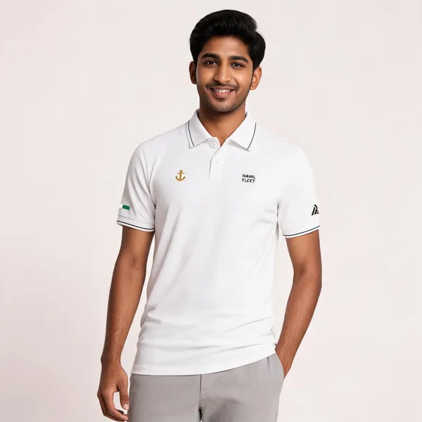 White_Cotton_Lycra_Regular_Fit_Polo_T-Shirt_For_Men
