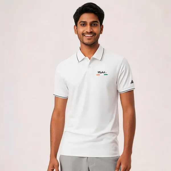 White_Cotton_Blend_Regular_Fit_Polo_T-Shirt_For_Men