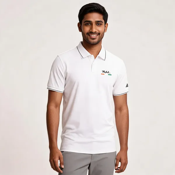 White_Cotton_Blend_Regular_Fit_Polo_T-Shirt_For_Men