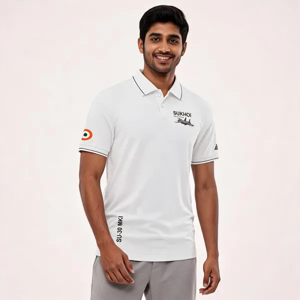 White_Cotton-Lycra_Regular_Fit_Polo_T-Shirt_For_Men