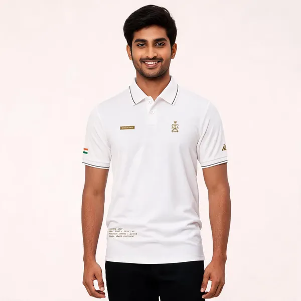 White_Cotton_Blend_Regular_Fit_Polo_T-Shirt_For_Men