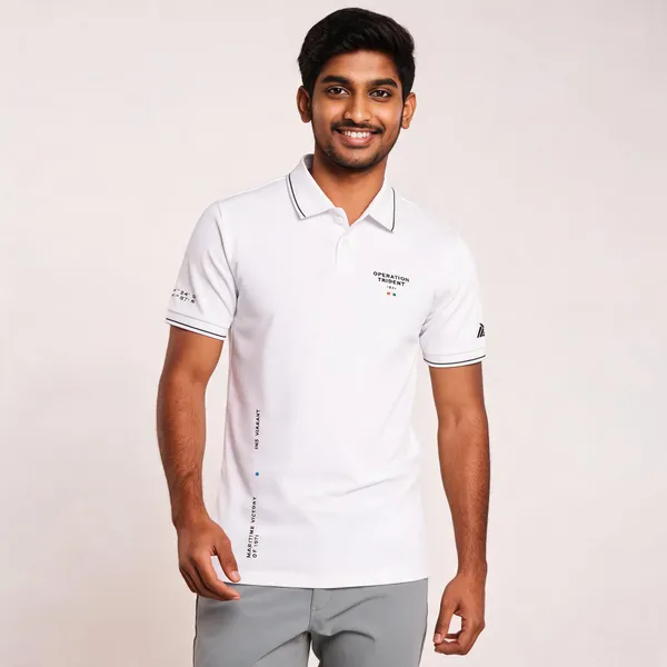 White_Cotton_Regular_Fit_Operation_Trident_Polo_T-Shirt_For_Men