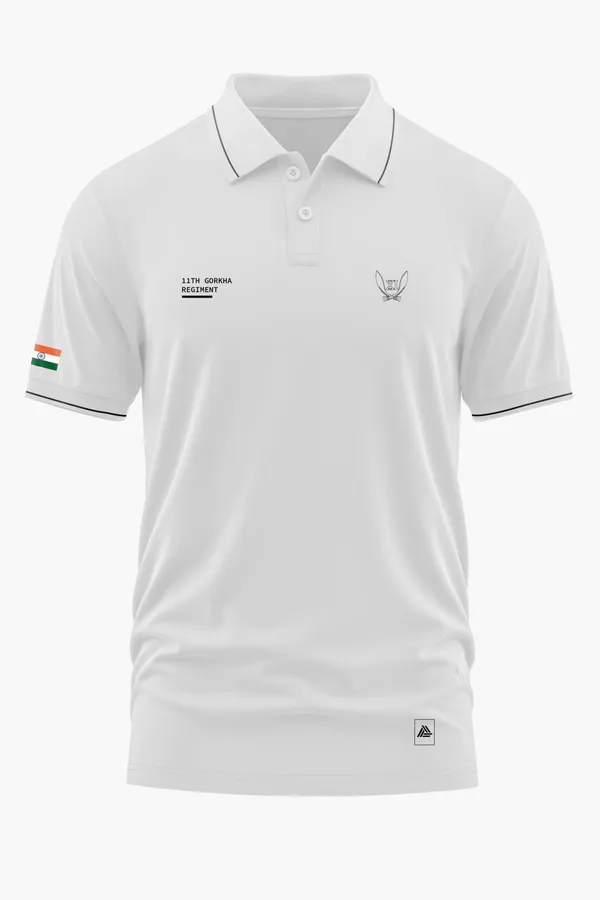 11TH_GORKHA_REGIMENT_POLO_T-SHIRT_-_White,_XXL