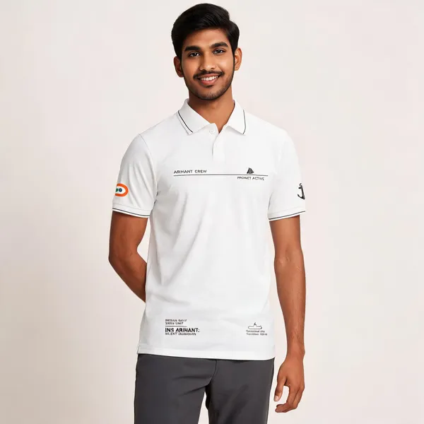 White_Cotton_Lycra_Regular_Fit_Polo_T-Shirt_For_Men