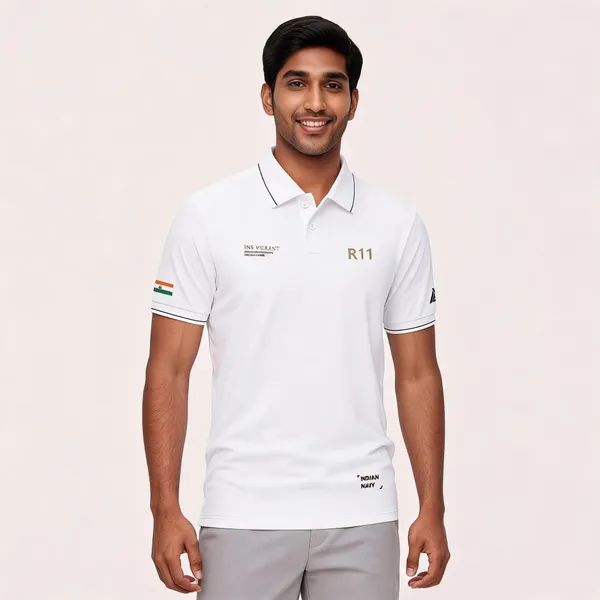 White_Cotton_Blend_Regular_Fit_Ins_Vikrant_Polo_T-Shirt_For_Men