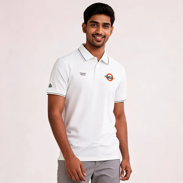 White_Cotton_Blend_Regular_Fit_Polo_T-Shirt_For_Men