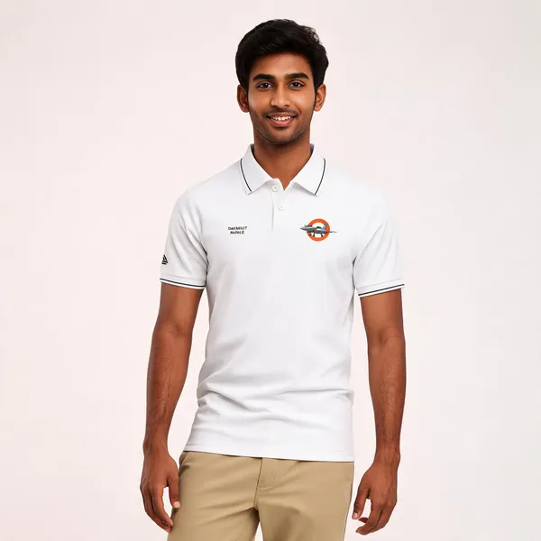 White_Cotton_Blend_Regular_Fit_Polo_T-Shirt_For_Men
