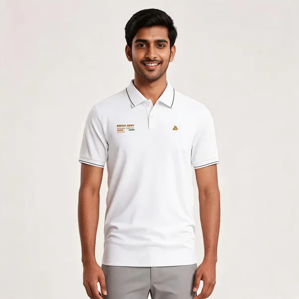 White_Cotton_Regular_Fit_Army_Special_Forces_Polo_T-Shirt_For_Men