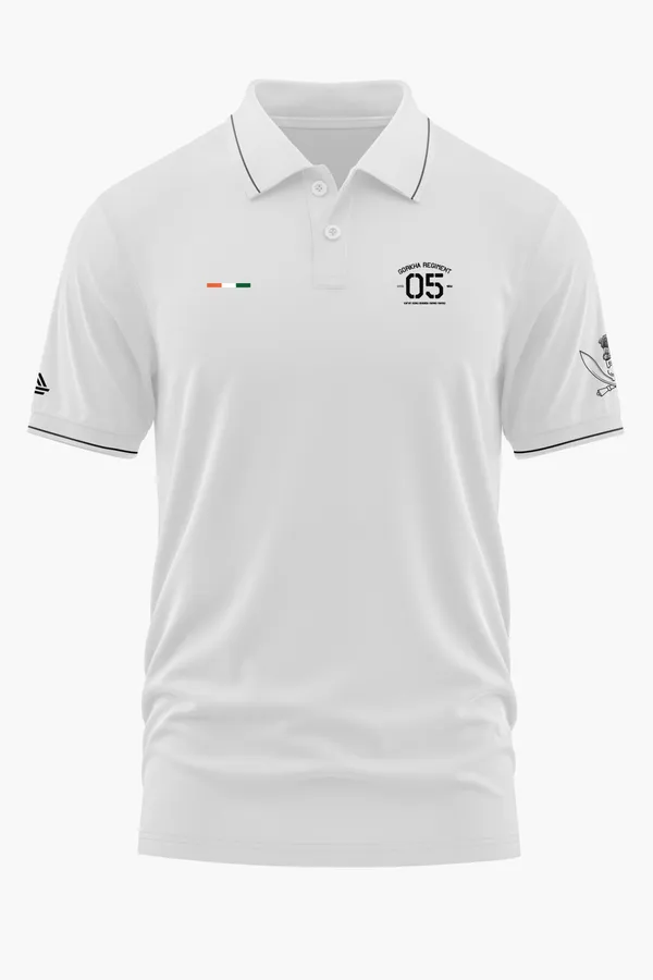 5TH_GORKHA_REGIMENT_POLO_T-SHIRT_-_White,_XXL