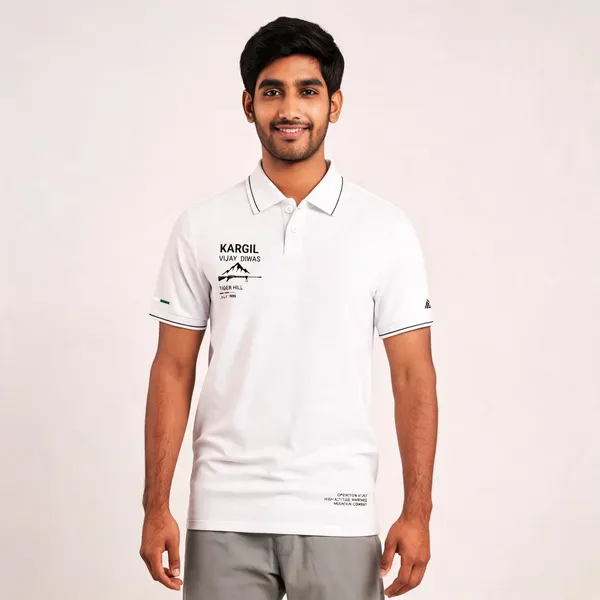 White_Cotton_Regular_Fit_Kargil_Tiger_Hill_Polo_T-Shirt_For_Men