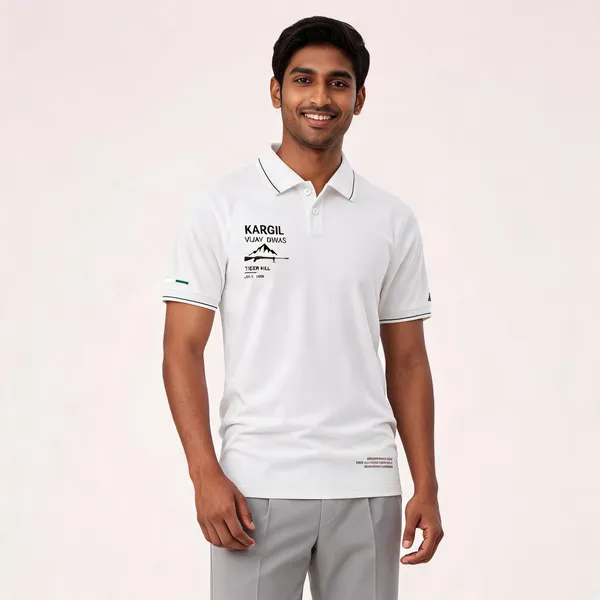 White_Cotton_Regular_Fit_Kargil_Tiger_Hill_Polo_T-Shirt_For_Men