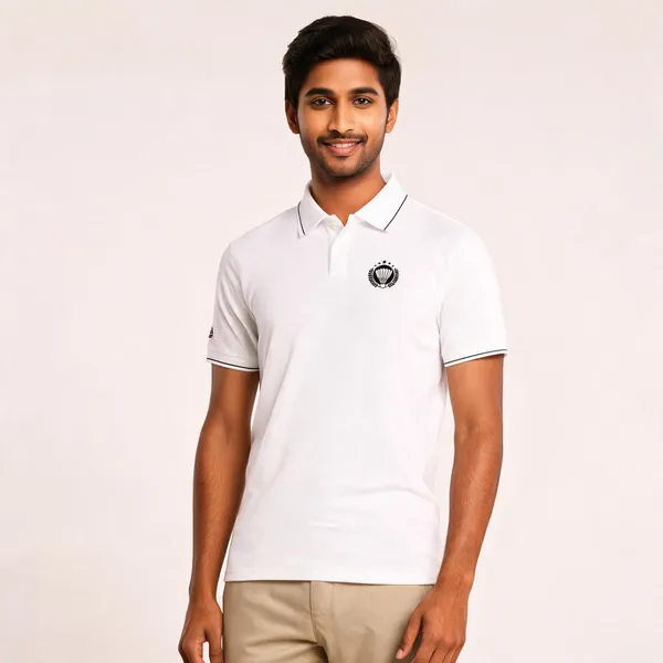 White_Cotton_Regular_Fit_Shuttle_Crest_Polo_T-Shirt_For_Men