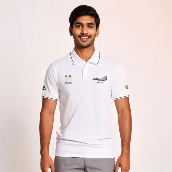 White_Cotton-Lycra_Regular_Fit_Sqn_No_07_Battle_Axes_Polo_T-Shirt_For_Men