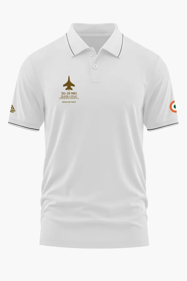 SU-30_MKI_STRIKE_POLO_T-SHIRT_-_White,_XXL