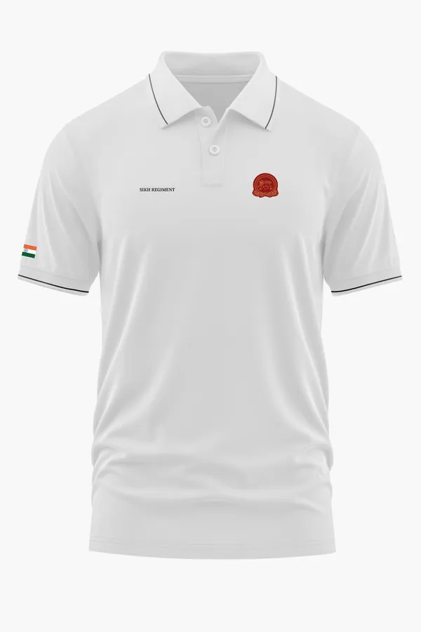 SIKH_REGIMENT_HERITAGE_POLO_T-SHIRT_-_White,_XXL