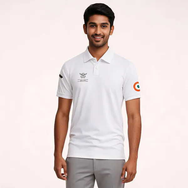 White_Cotton_Blend_Regular_Fit_Polo_T-Shirt_For_Men