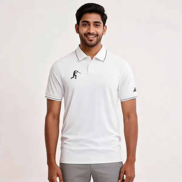 White_Cotton_Blend_Regular_Fit_The_Pull_Shot_Polo_T-Shirt_For_Men
