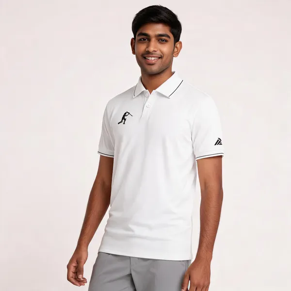 White_Cotton_Blend_Regular_Fit_The_Pull_Shot_Polo_T-Shirt_For_Men