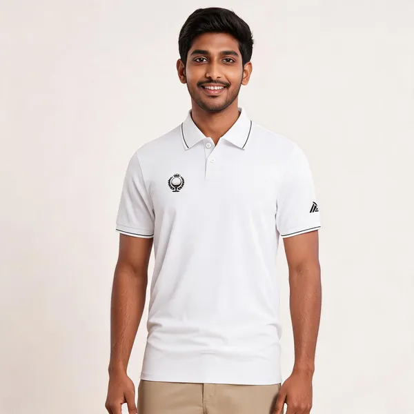 White_Cotton_Blend_Regular_Fit_Royal_Crest_Golf_Polo_T-Shirt_For_Men