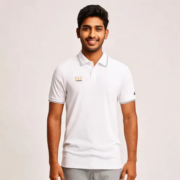 White_Cotton-Lycra_Regular_Fit_Jat_Regiment_Polo_T-Shirt_For_Men