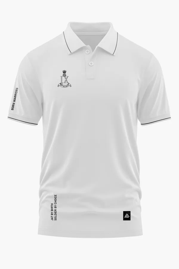 JAT_BORN_WARRIOR_POLO_T-SHIRT_-_White,_XXL