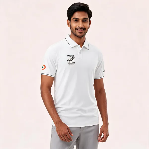 White_Cotton-Lycra_Regular_Fit_Mig-29_Fulcrum_Polo_T-Shirt_For_Men