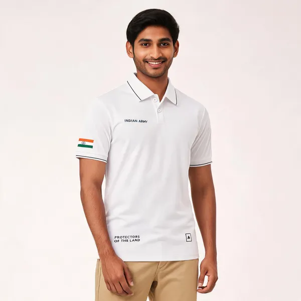 White_Cotton_Regular_Fit_Indian_Army_Elite_Polo_T-Shirt_For_Men