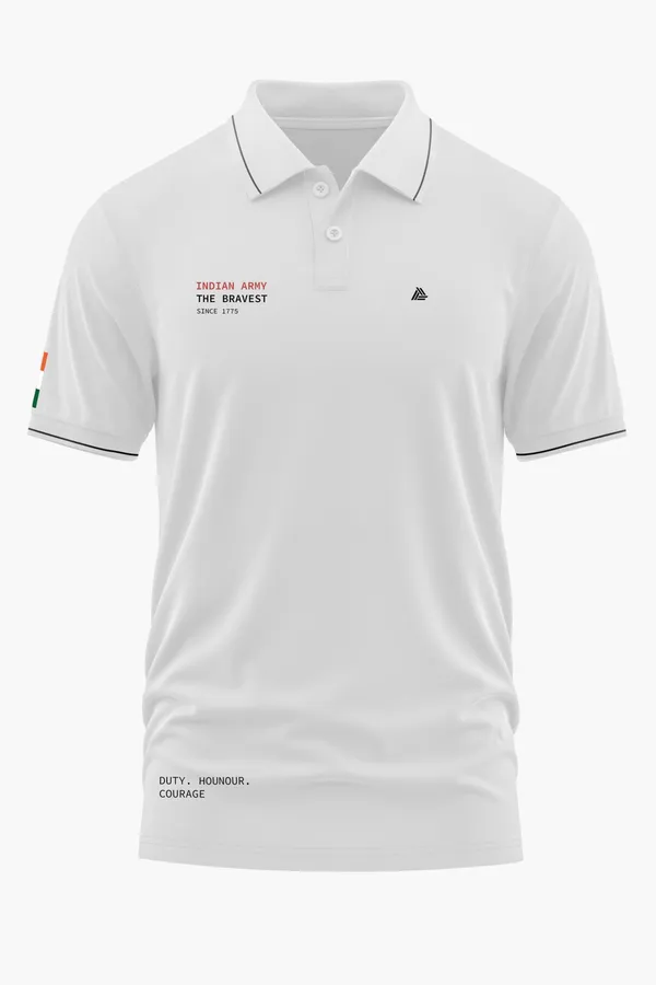 ARMY_THE_BRAVEST_POLO_T-SHIRT_-_White,_XXL