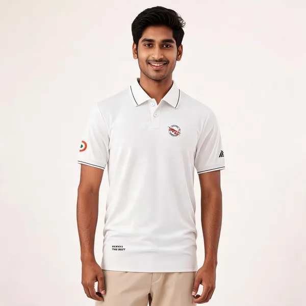 White_Cotton_Blend_Regular_Fit_Polo_T-Shirt_For_Men