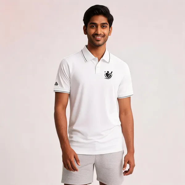 White_Cotton_Lycra_Regular_Fit_Cricket_Polo_T-Shirt_For_Men
