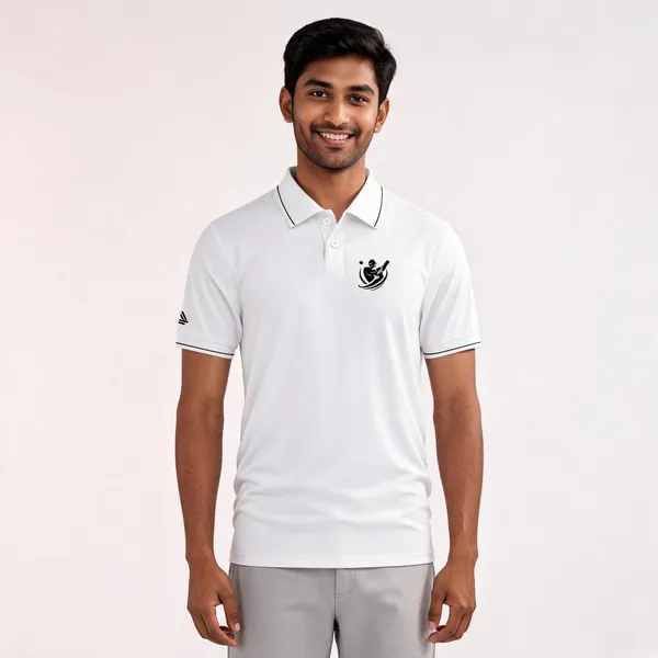 White_Cotton_Lycra_Regular_Fit_Cricket_Polo_T-Shirt_For_Men