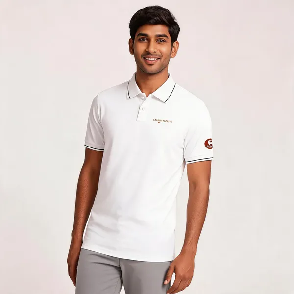 White_Cotton-Lycra_Regular_Fit_Ladakh_Scouts_Polo_T-Shirt_For_Men