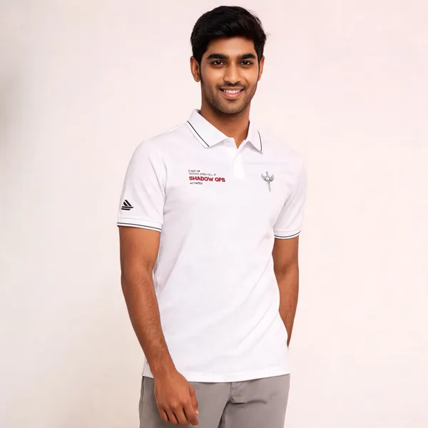 White_Cotton_Lycra_Regular_Fit_Shadow_Ops_Polo_T-Shirt_For_Men