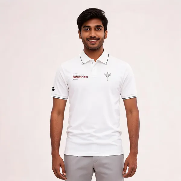 White_Cotton_Lycra_Regular_Fit_Shadow_Ops_Polo_T-Shirt_For_Men