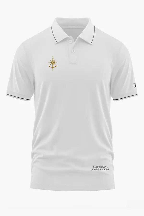 SILENT_SENTINEL_POLO_T-SHIRT_-_White,_XXL