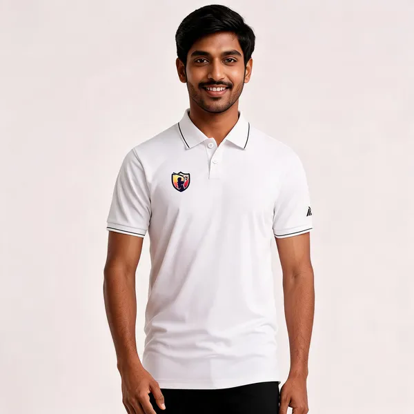 White_Cotton_Lycra_Regular_Fit_Heritage_Crest_Polo_T-Shirt_For_Men