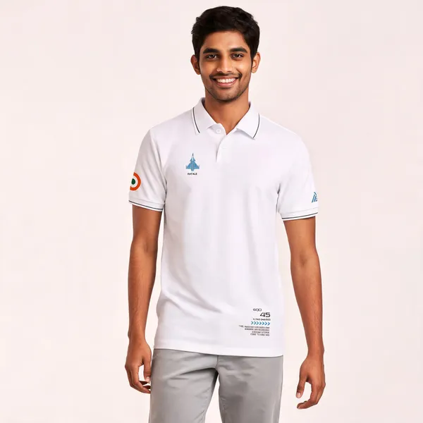 White_Cotton_Blend_Regular_Fit_Polo_T-Shirt_For_Men