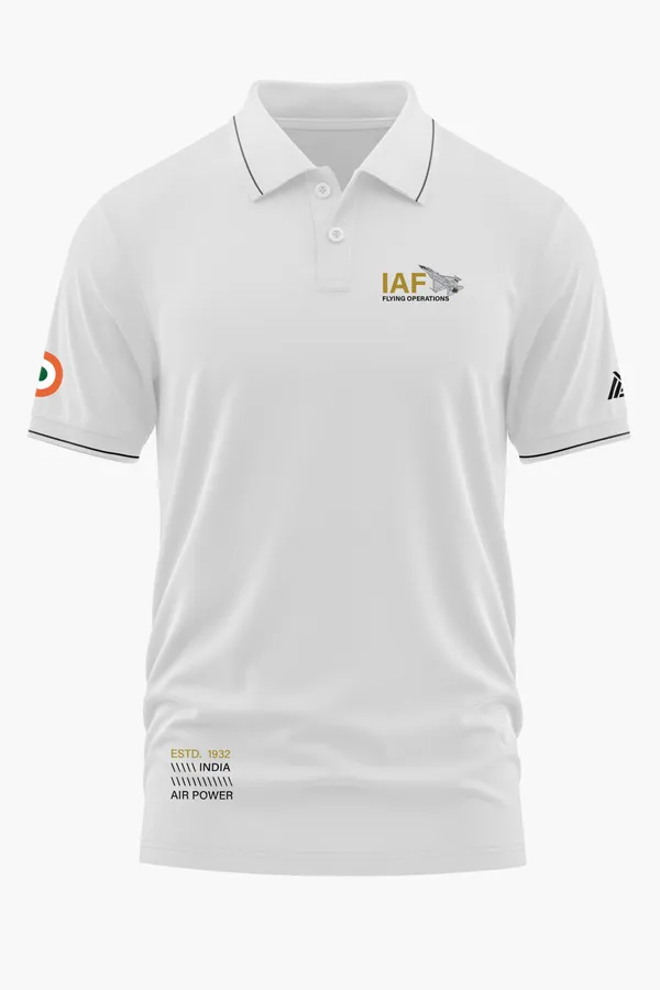 IAF_FLYING_OPERATIONS_POLO_T-SHIRT_-_White,_XXL
