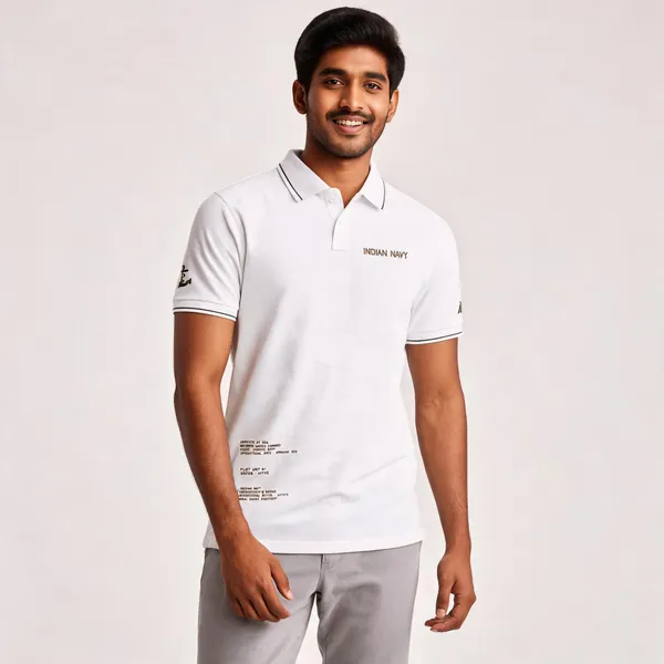 White_Cotton_Blend_Regular_Fit_Polo_T-Shirt_For_Men