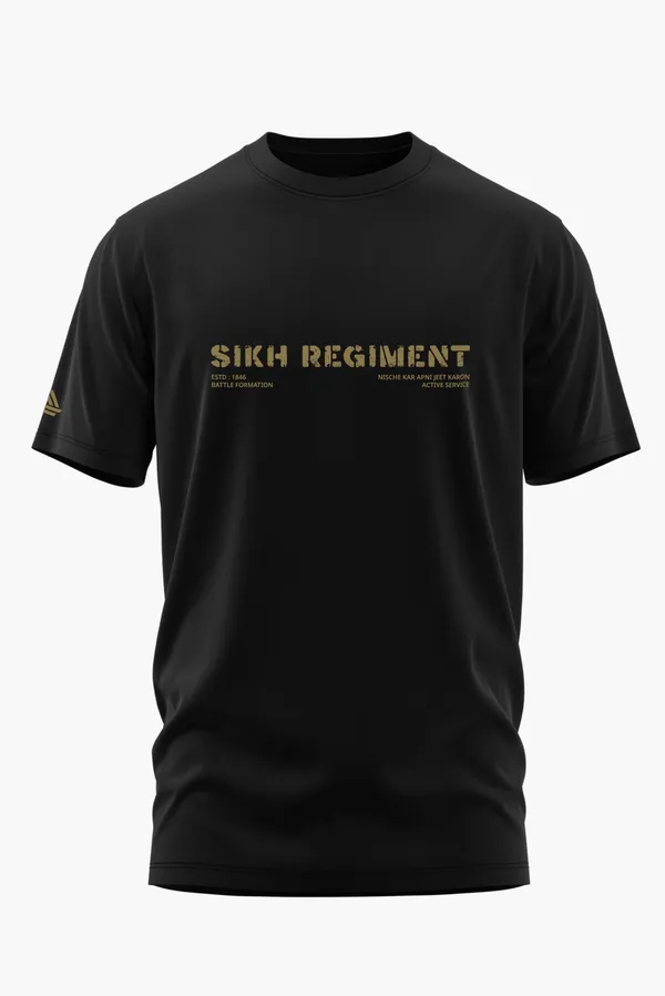 SIKH_REGIMENT_LEGACY_COTTON_T-SHIRT_-_Black,_XXL