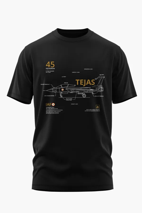 TEJAS_45_SQN_COTTON_T-SHIRT_-_Black,_XXL